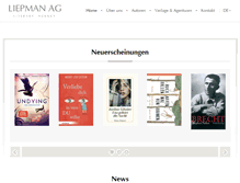 Tablet Screenshot of liepmanagency.com